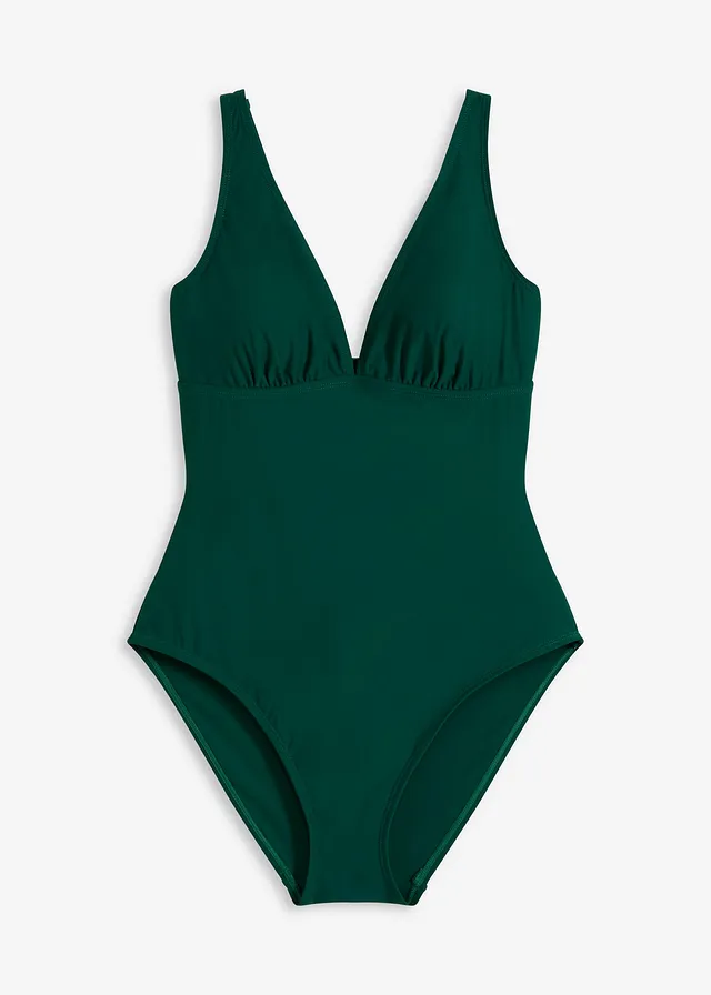 Costum de baie cu efect modelator mediu cu decolteu adânc