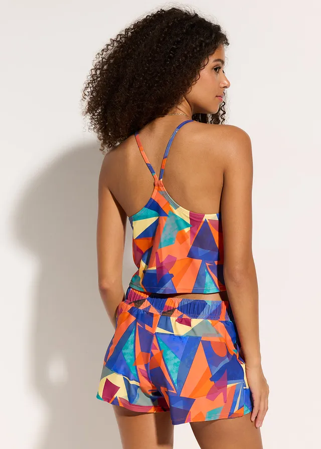 Tankini (2-dlg. set) met short, Kleur: multicolour gedessineerd
