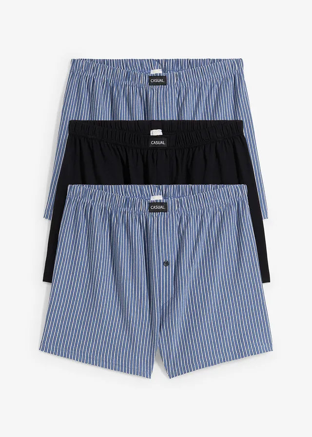 Voľné džersejové boxerky z bavlny (3 ks)