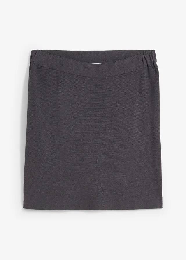 Pletená sukně z viskózové směsi • břidlicově šedá • bonprix obchod