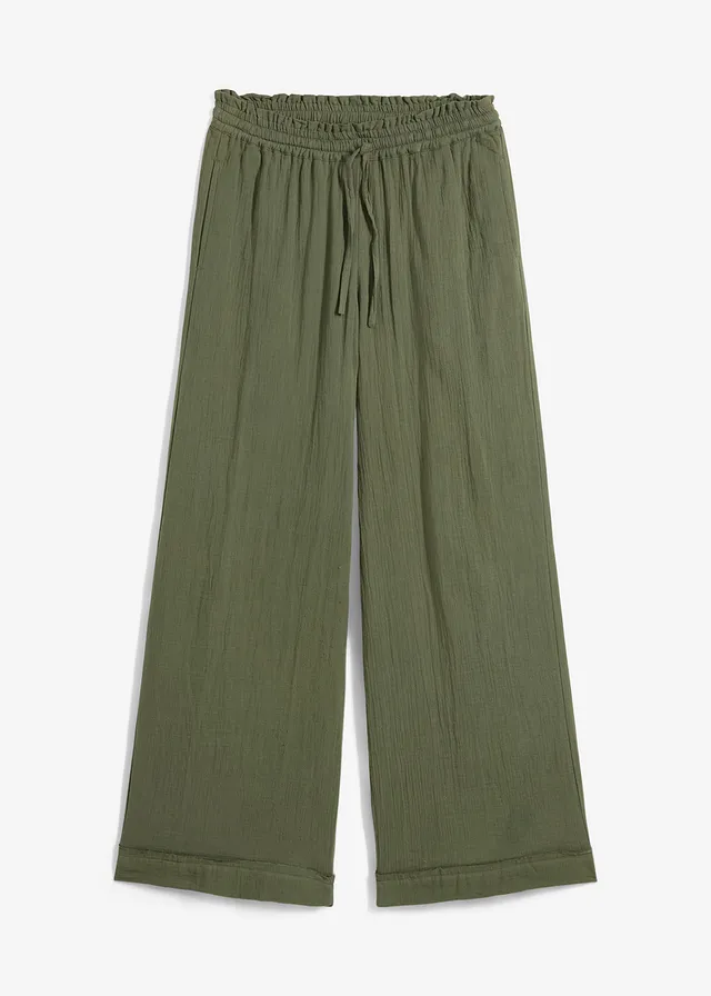 Broek van luchtige mousseline