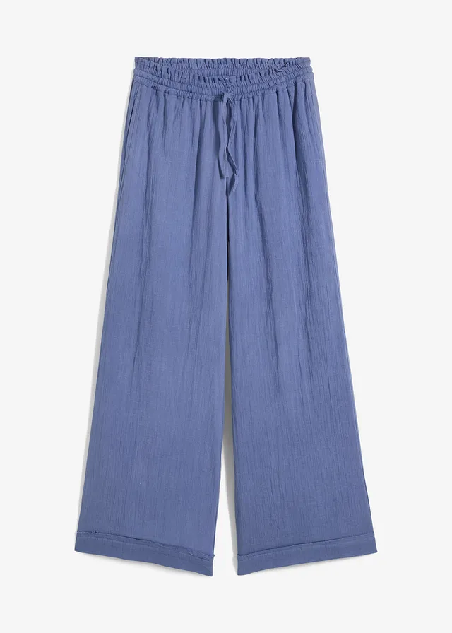 Broek van luchtige mousseline