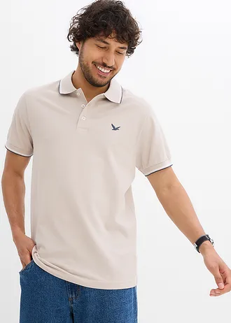 Polo tričko z piké, z čistej bio bavlny • kamenná sivá • obchod bonprix