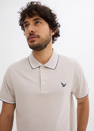 Polo tričko z piké, z čistej bio bavlny • kamenná sivá • obchod bonprix