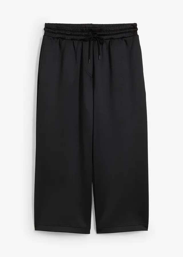 Pantaloni jerse din material interlock solid