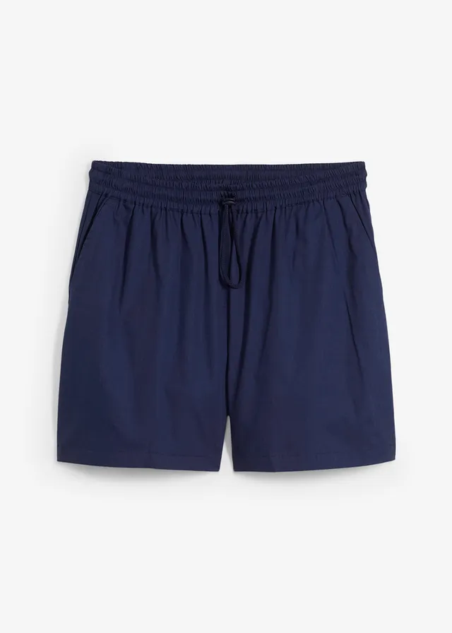 Short 100% coton avec taille élastiquée