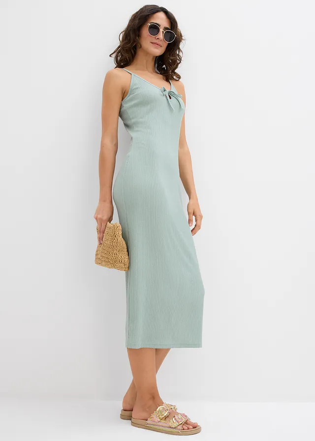Robe midi en crêpe léger • vert fumé • product-page.page-title-suffix
