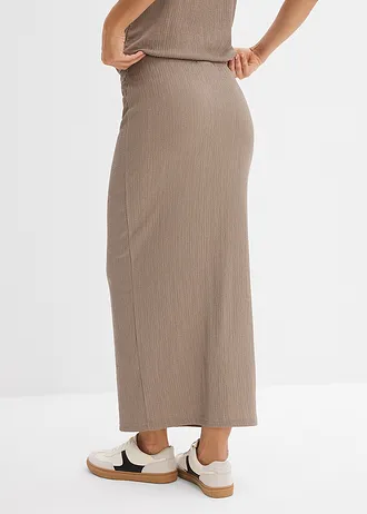 Maxi rok van lichte crêpe • grijs • bonprix online shop