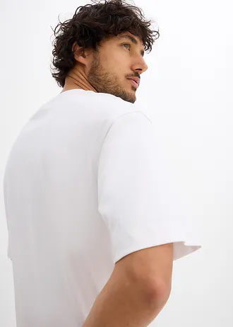 Tričko s 3D potiskem, z čisté organické bavlny, Loose Fit • bílá s potiskem • bonprix obchod