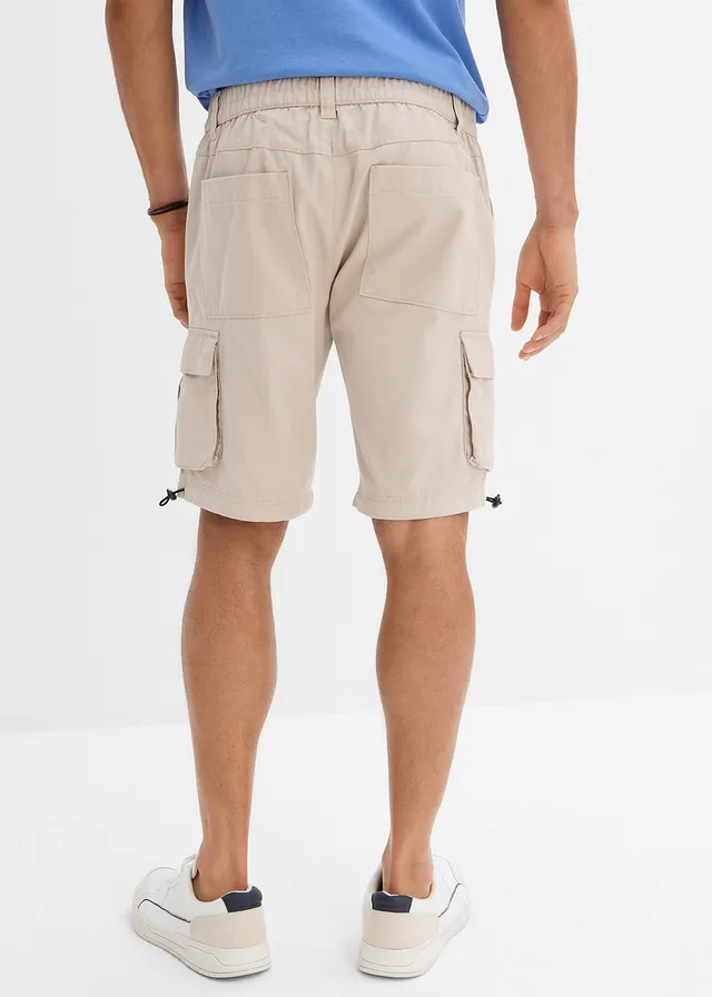 Bermuda cargo à taille élastiquée, regular • gris pierre • product-page.page-title-suffix