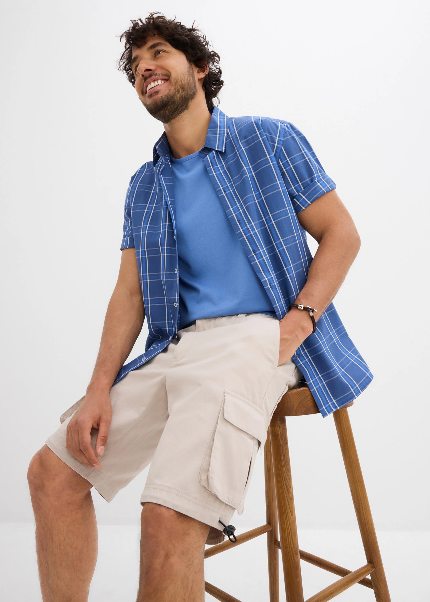 Cargo-bermuda elasztikus derékpánttal, Regular Fit • kőszürke • bonprix áruház