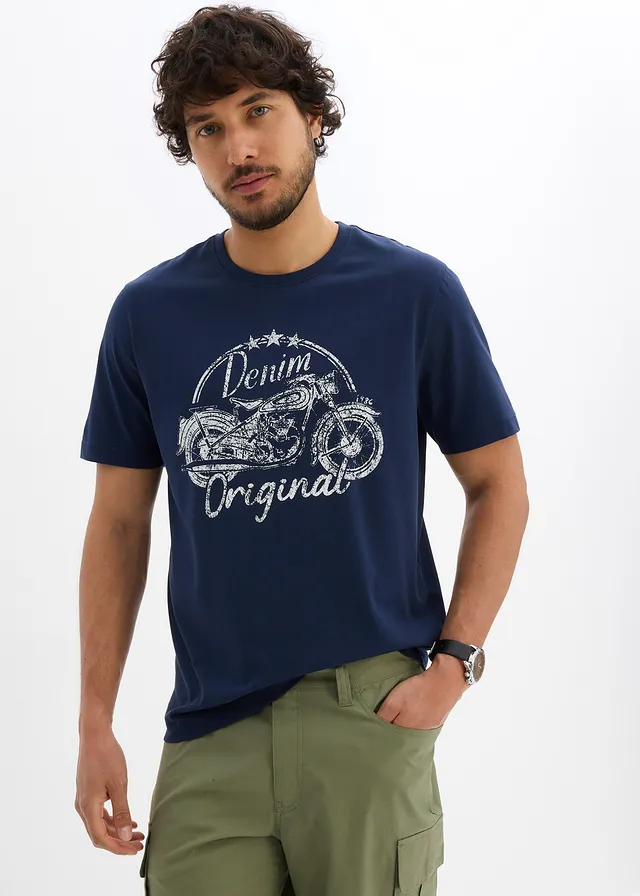 T-shirt van katoen • donkerblauw • product-page.page-title-suffix