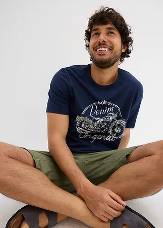 Tricou din bumbac 100% • bleumarin • magazin bonprix