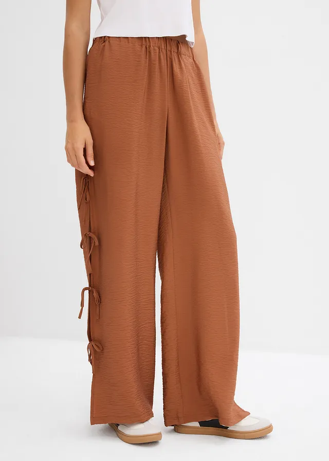 Pantalon taille élastiquée avec nouettes • châtaigne • product-page.page-title-suffix