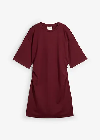 Wijde shirtjurk, Kleur: esdoornrood