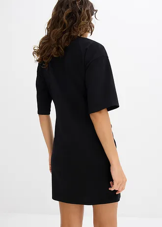 Wijde shirtjurk, Kleur: zwart