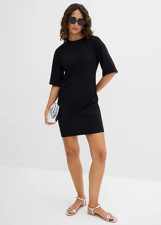 Wijde shirtjurk, Kleur: zwart