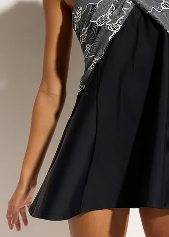 Koupací šaty se zavinovacím vzhledem • černá • bonprix obchod