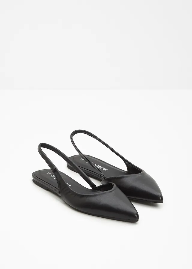 Slingback ballerina's • zwart • product-page.page-title-suffix
