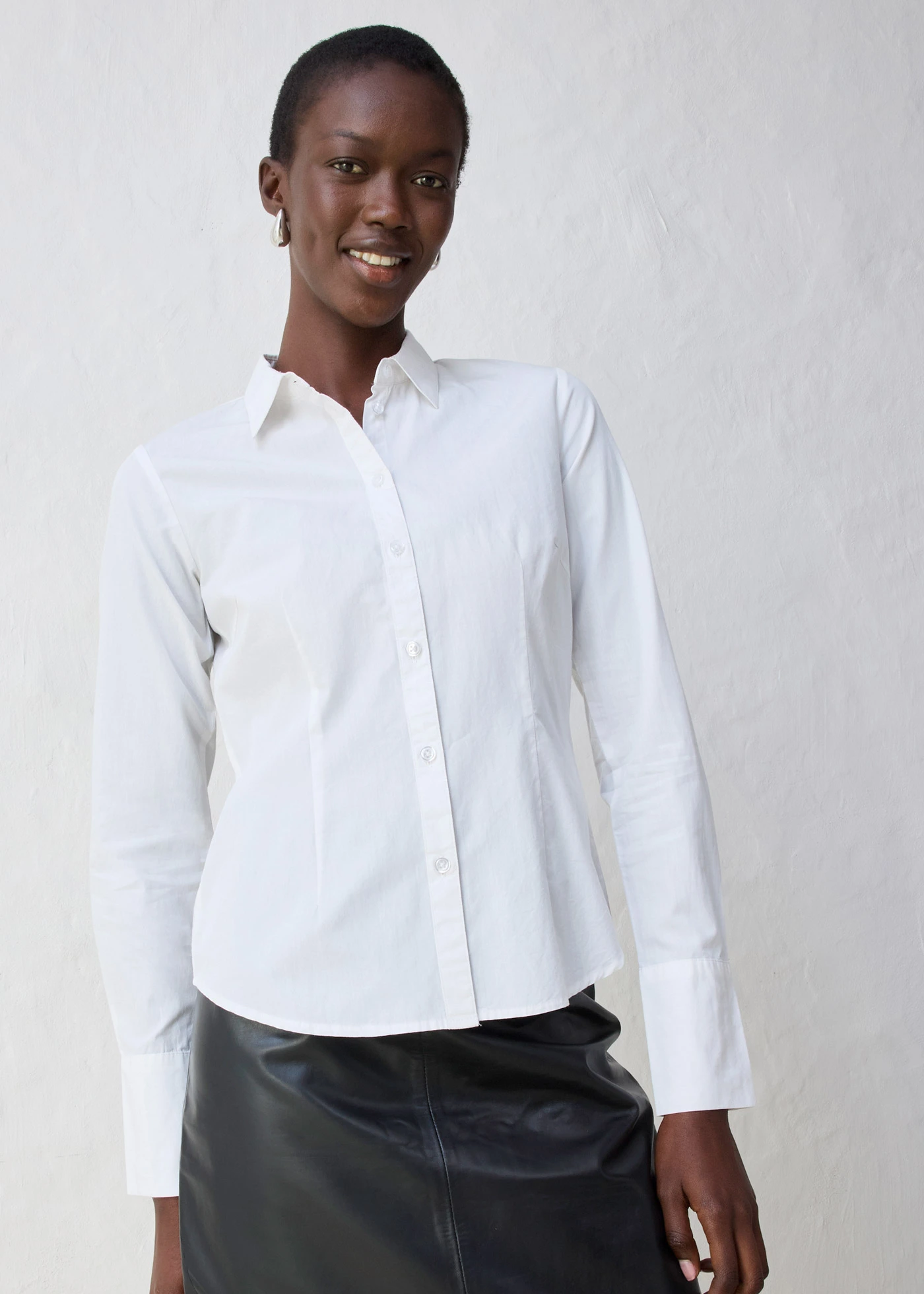 Overhemdblouse met zijde • wit • bonprix online shop