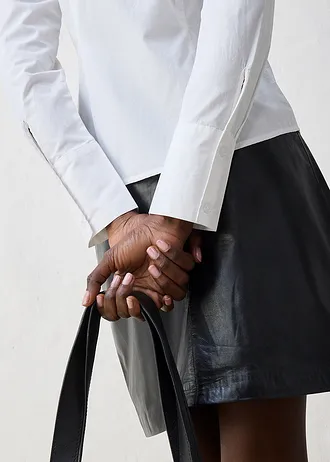 Overhemdblouse met zijde • wit • bonprix online shop