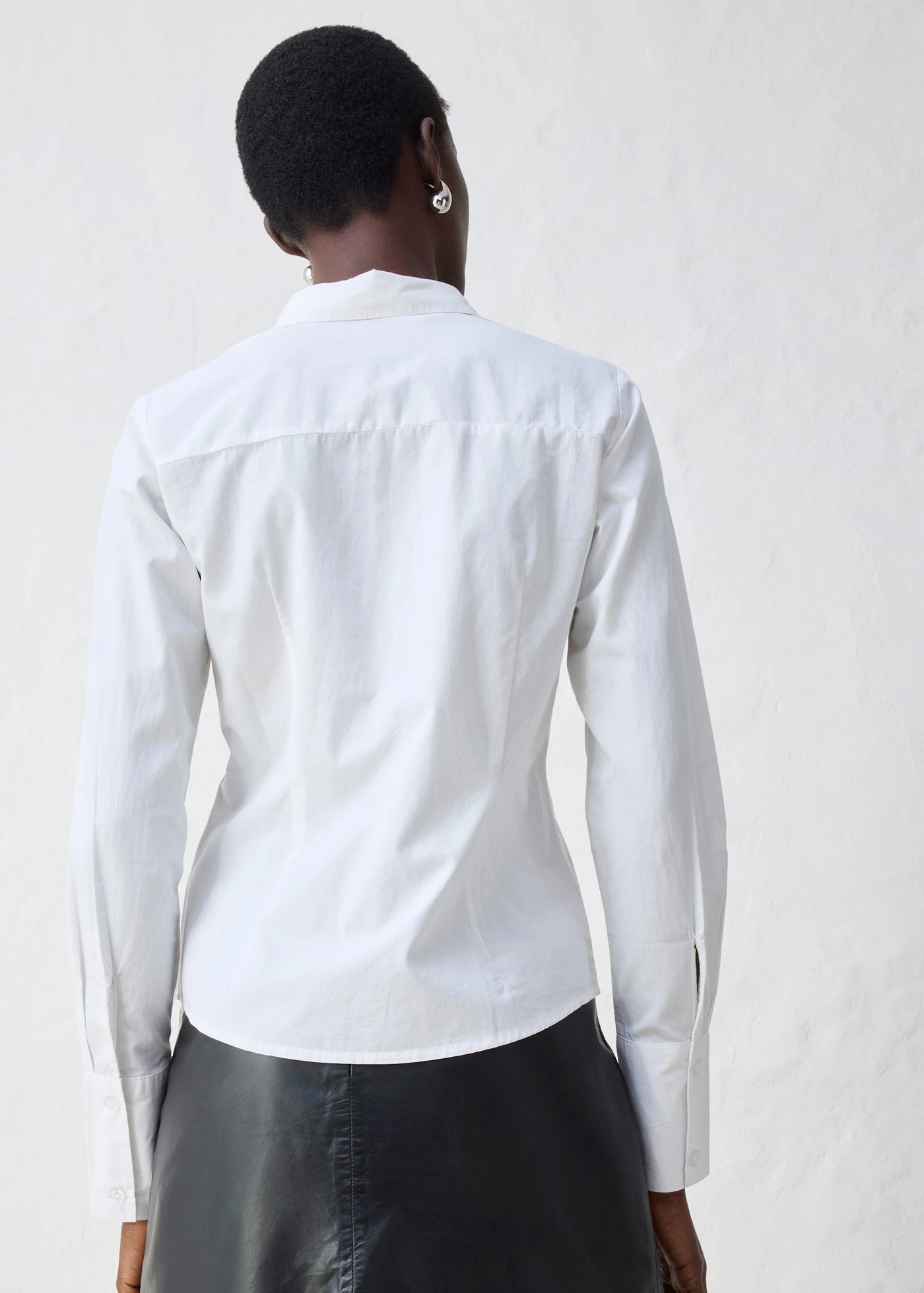 Overhemdblouse met zijde • wit • bonprix online shop