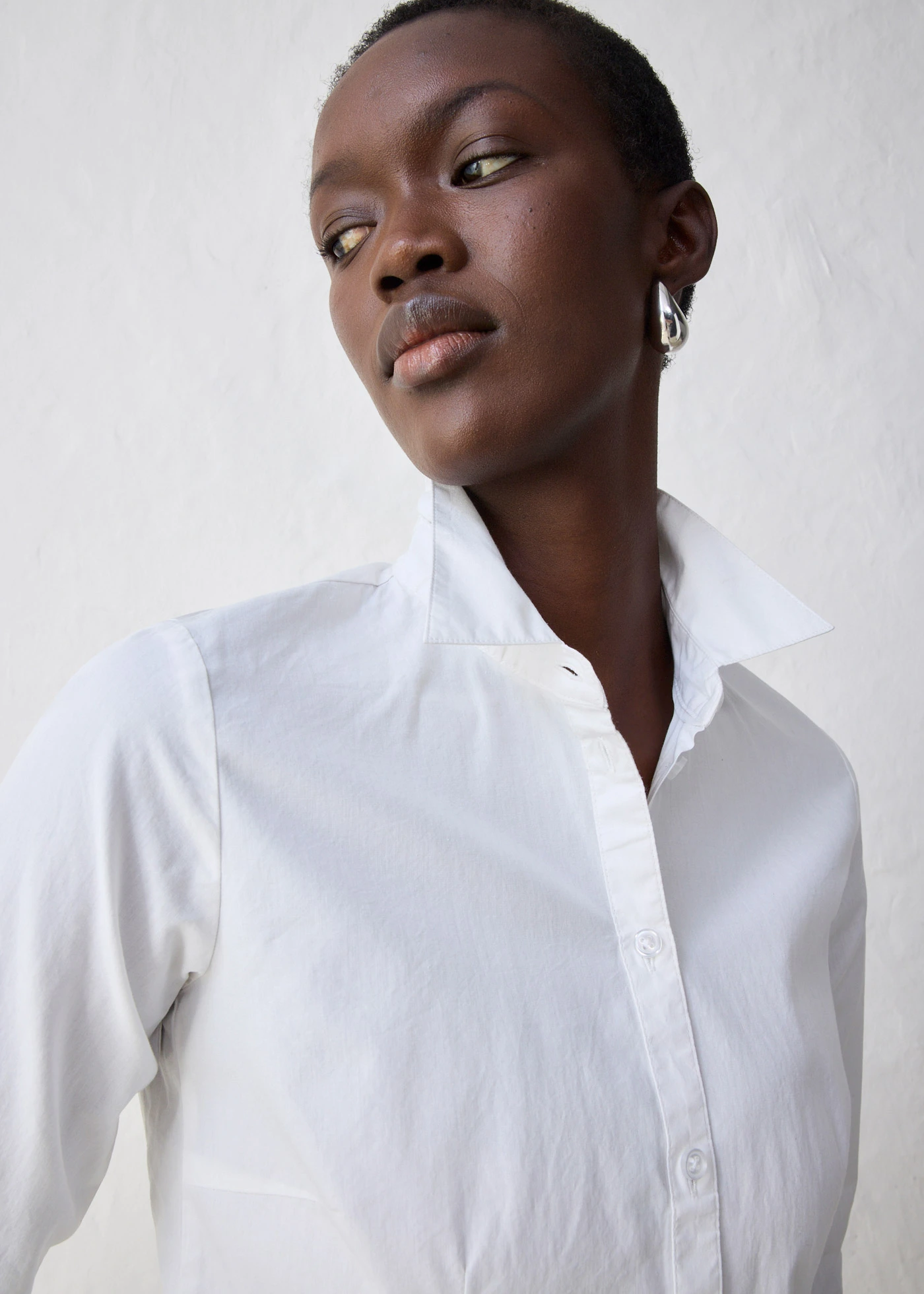 Overhemdblouse met zijde • wit • bonprix online shop