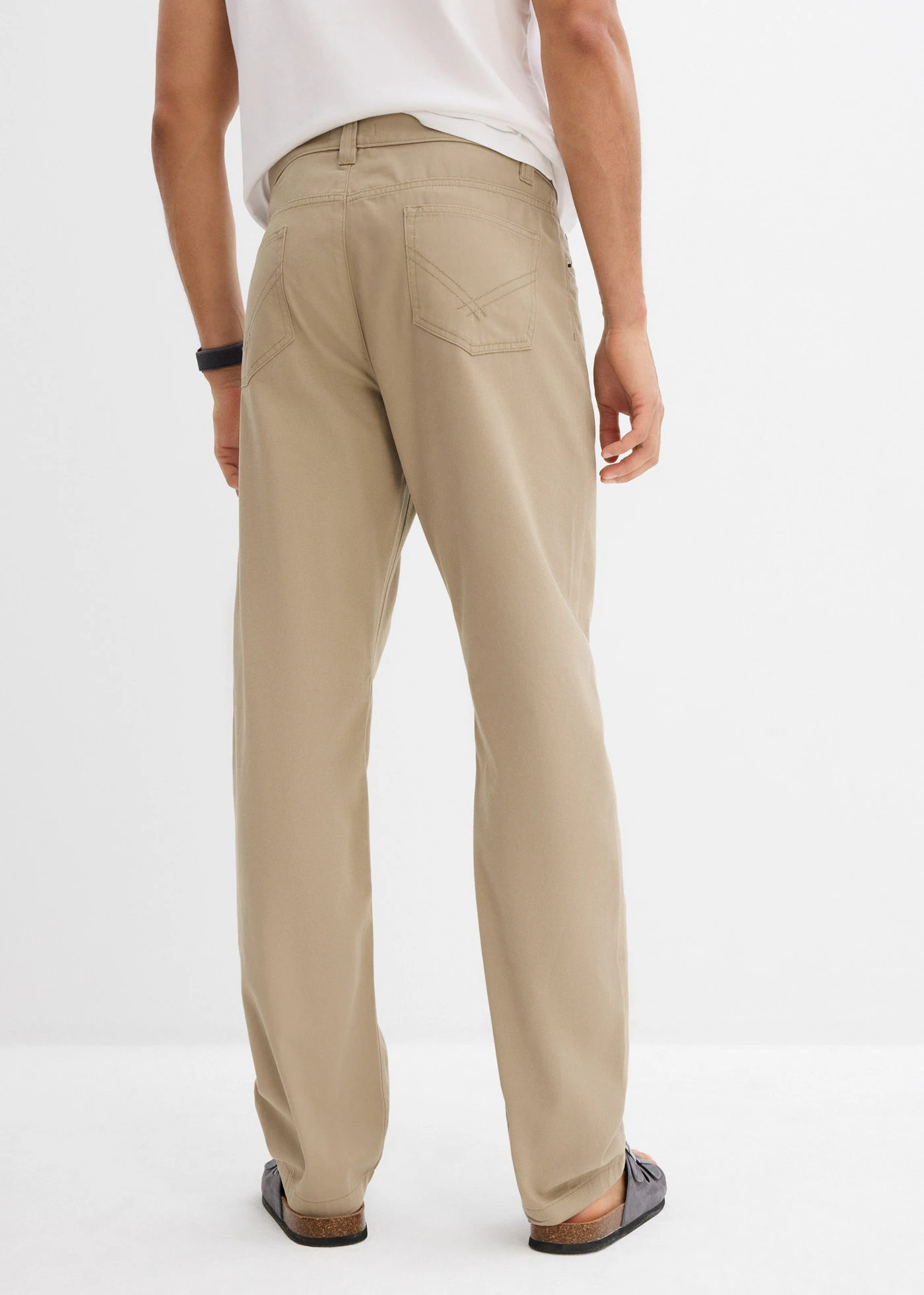 Keprové kalhoty z čisté bavlny Regular Fit, Straight • nová khaki • bonprix obchod