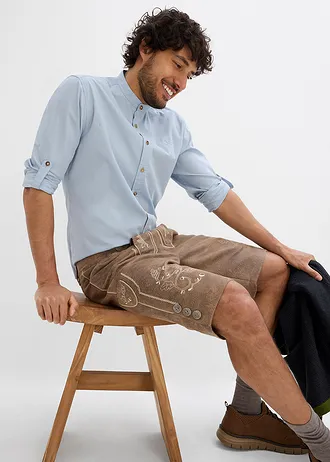 Krojová košile se založenými rukávy • jemně modrá • bonprix obchod