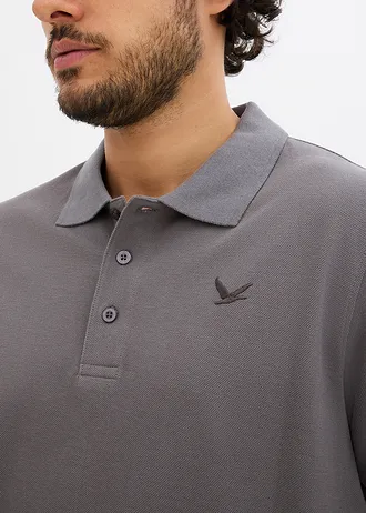 Polo tričko (2 ks) z čistej bio bavlny • dymovo sivá+biela vlna • obchod bonprix