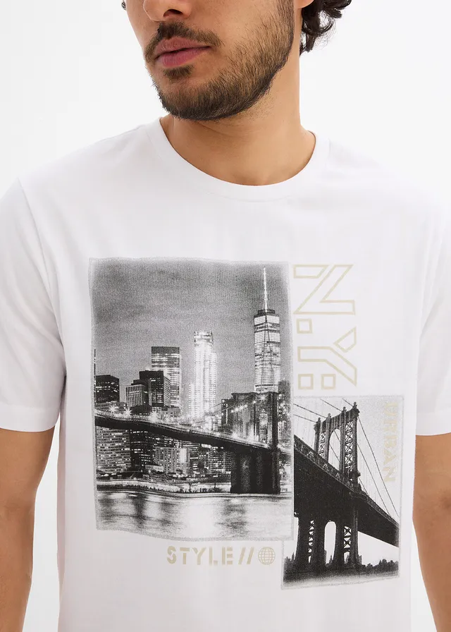 T-shirt 100% coton • blanc imprimé • product-page.page-title-suffix