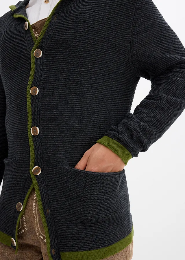 Tiroler vest met capuchon • antraciet gemêleerd • product-page.page-title-suffix
