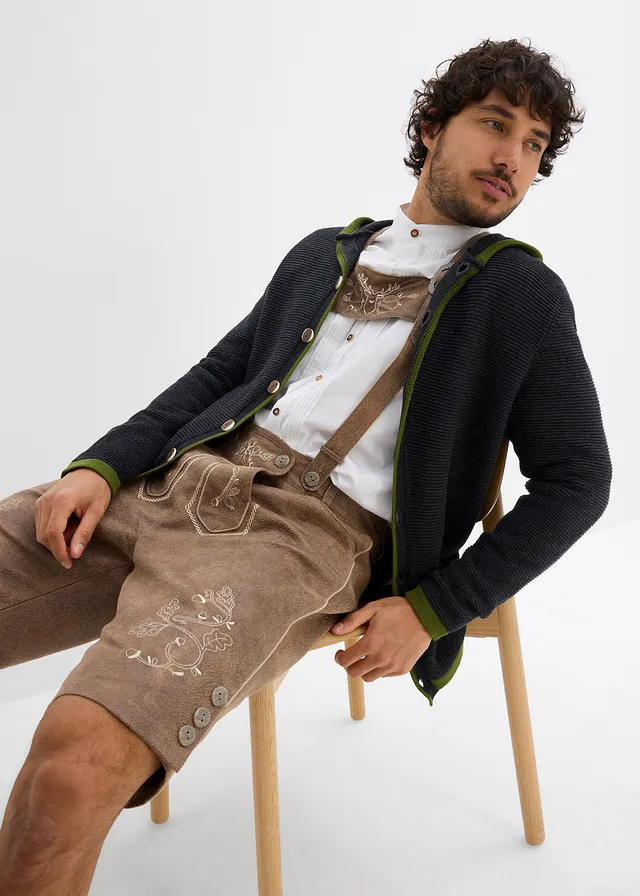 Tiroler vest met capuchon • antraciet gemêleerd • product-page.page-title-suffix