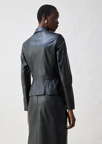 Krátký blejzr z jehněčí kůže napa • černá • bonprix obchod