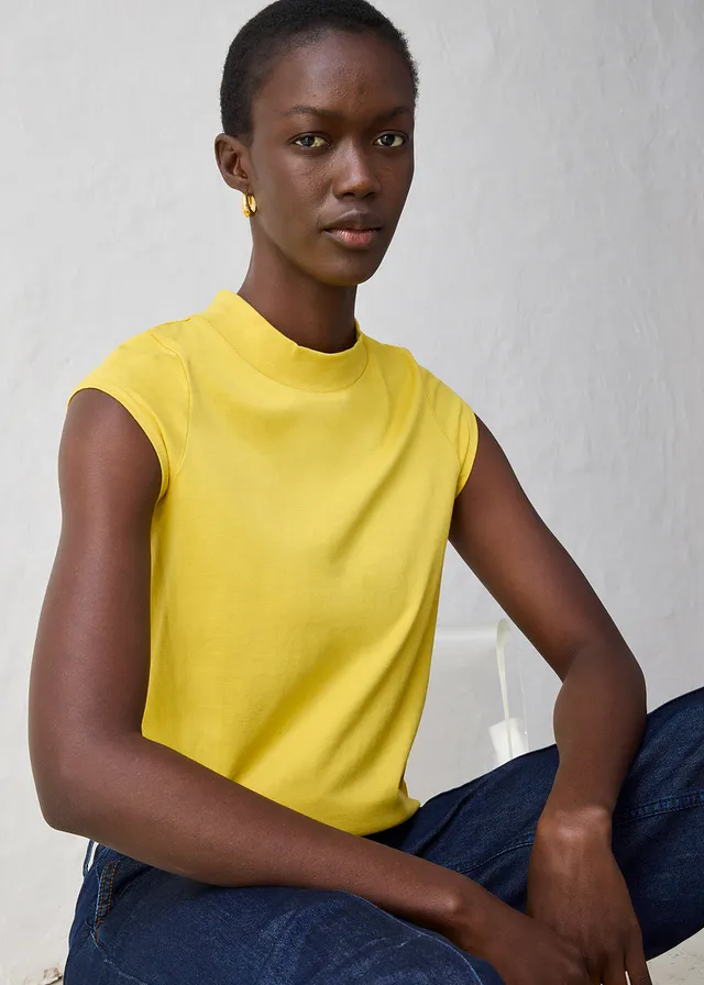 T-shirt avec soie • ambre • product-page.page-title-suffix