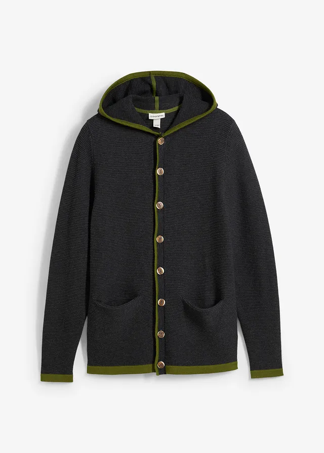 Krojový pletený sveter s kapucňou