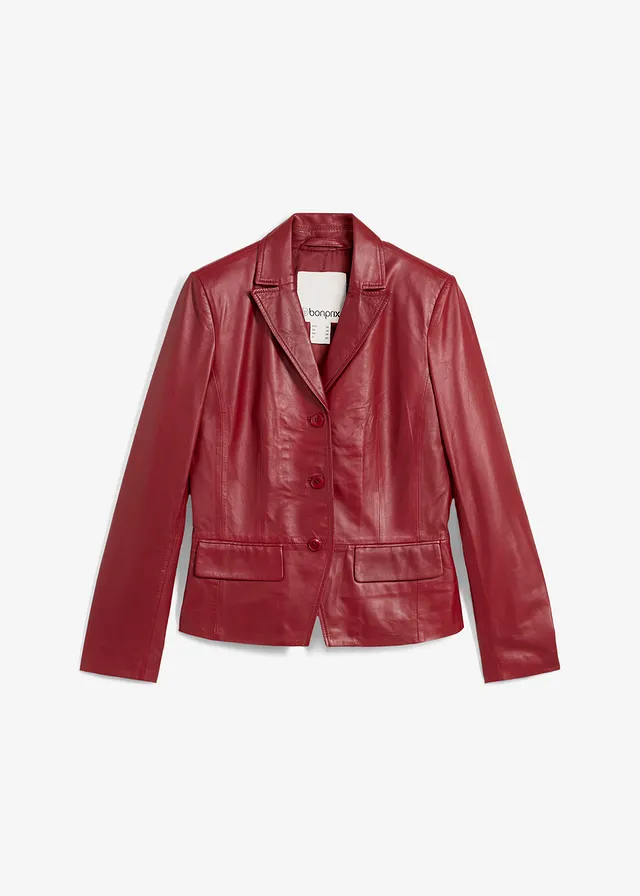 Blazer scurt din piele nappa de miel