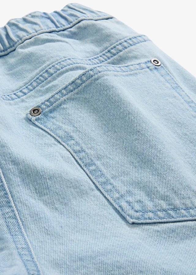 Jean droit, loose, à taille élastiquée • bleu glacier denim • product-page.page-title-suffix