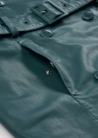 Trench en cuir d’agneau nappa • vert poivre • Boutique bonprix