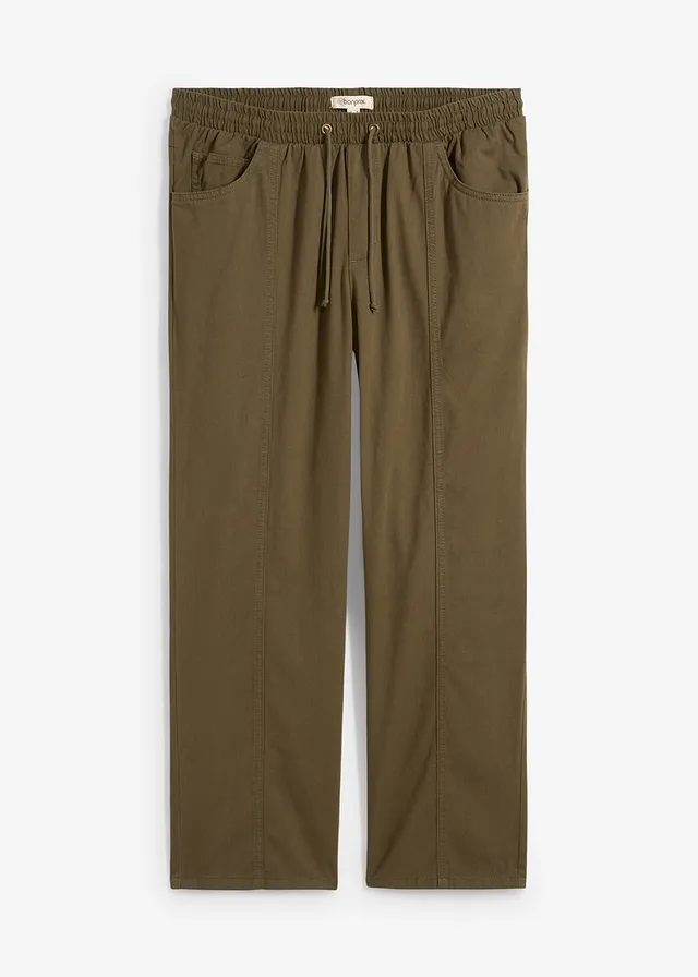 Pantaloni classic fit, drepți din bumbac subțire