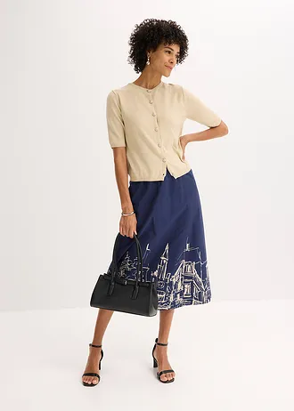 Kabátek z jemné pleteniny, z jemné směsi s viskózou • světle písková • bonprix obchod