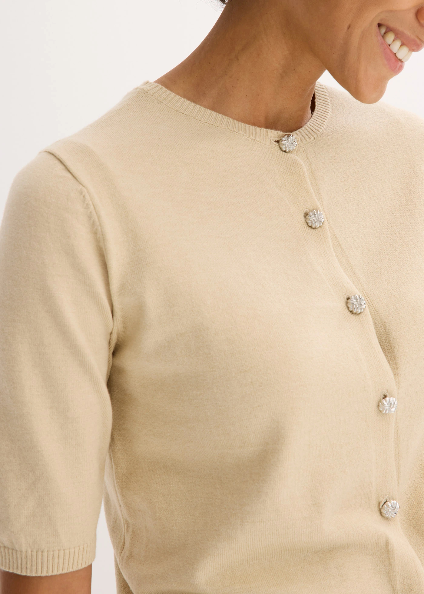 Vest in een viscosemix • lichtsand • bonprix online shop