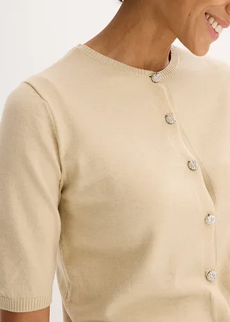 Vest in een viscosemix • lichtsand • bonprix online shop