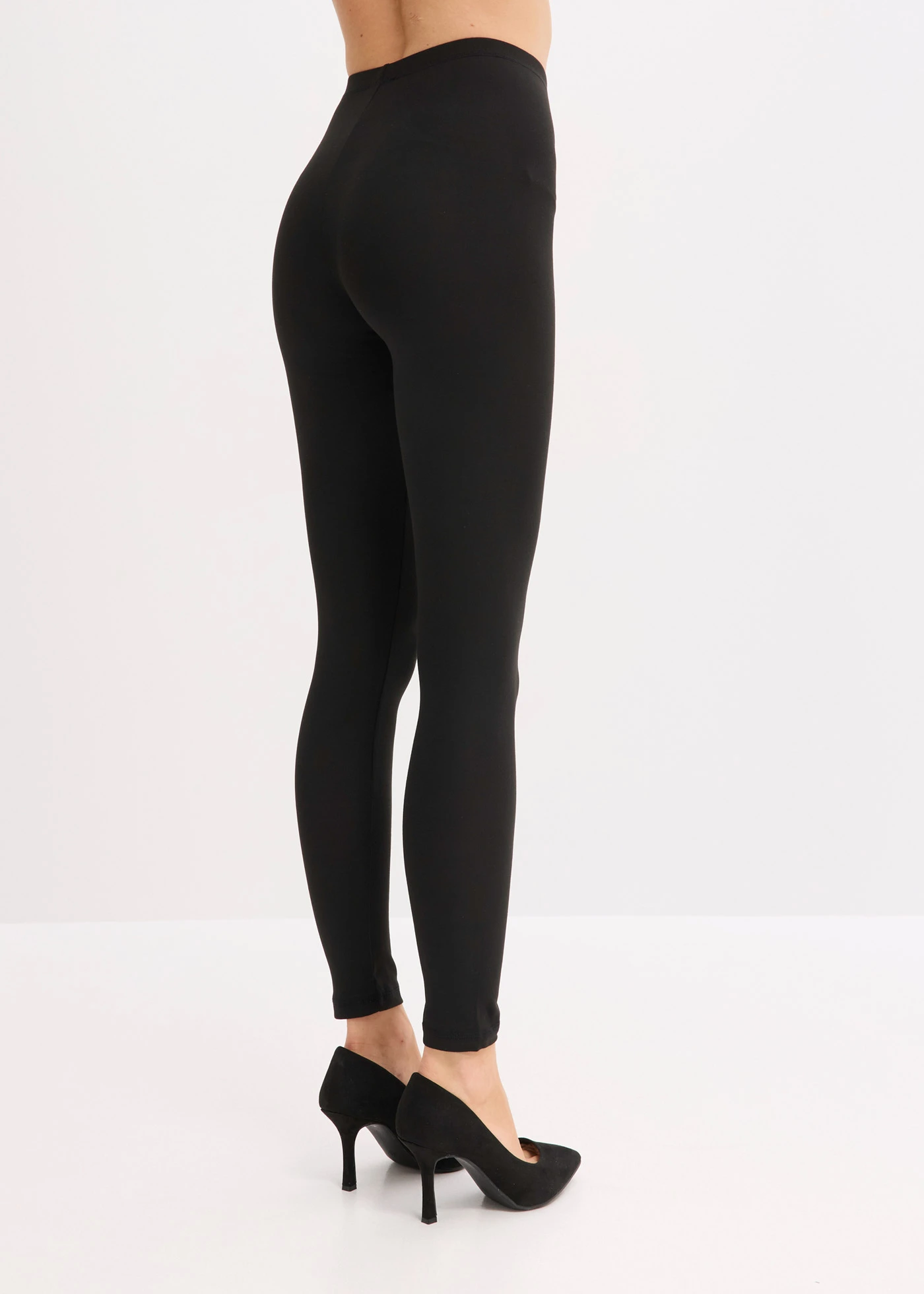 Legginsy z miękkiego materiału • czarny • sklep bonprix