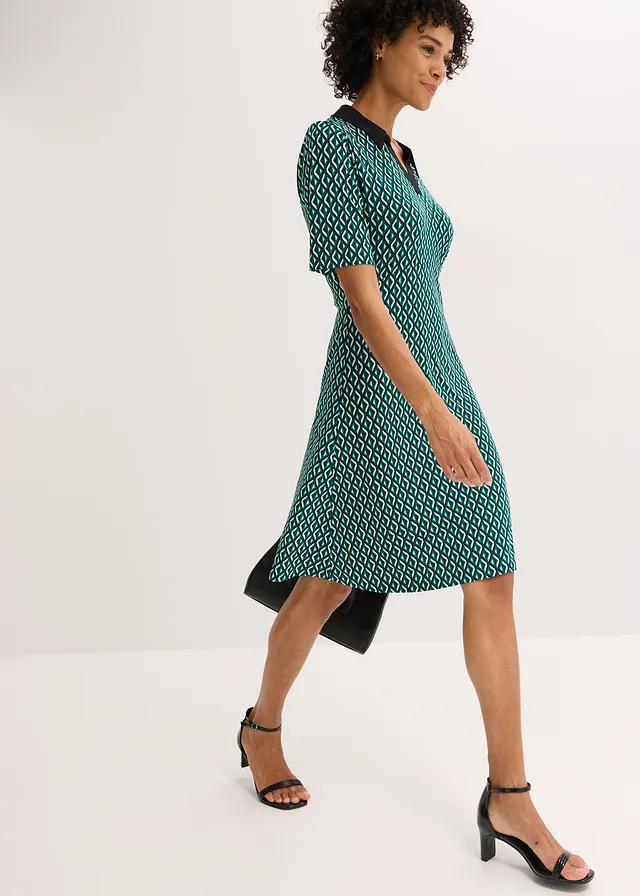 Midi polojurk • bosgroen-zwart grafische print • product-page.page-title-suffix