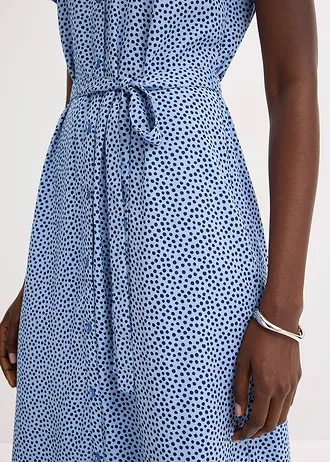 Halenkové šaty s puntíky • puntíkované světle modrá-tmavě modrá • bonprix obchod