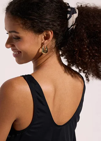 Maiou de baie tankini, cu croială balon • negru • magazin bonprix