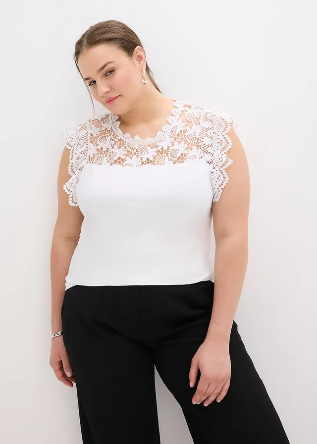 Shirt met kant • wit plus size • product-page.page-title-suffix