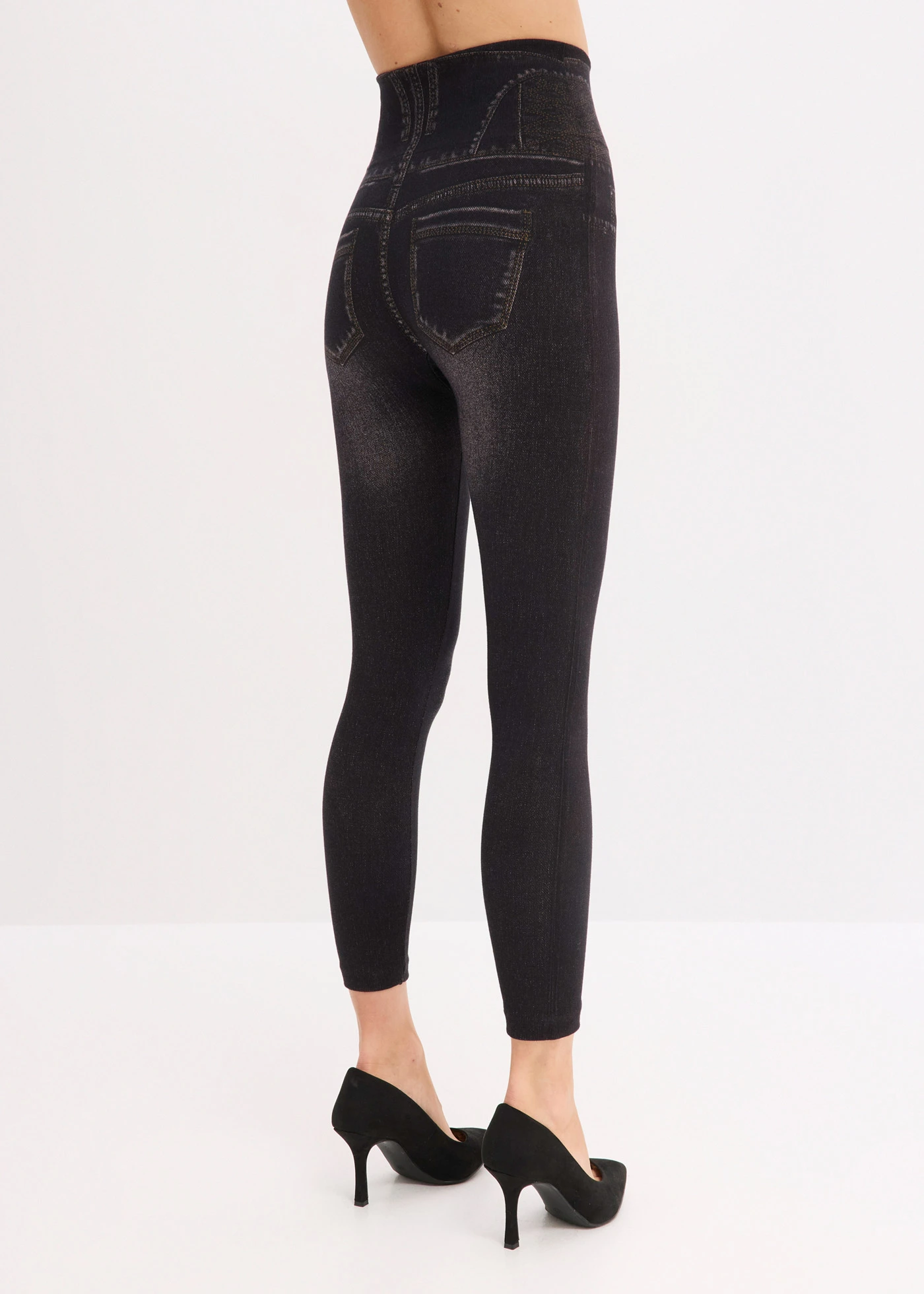 Legging sculptant effet jean • noir imitation jean • Boutique bonprix