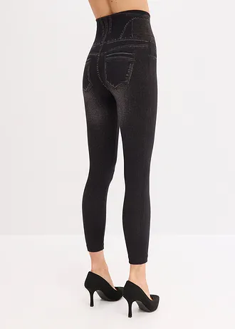 Legging sculptant effet jean • noir imitation jean • Boutique bonprix